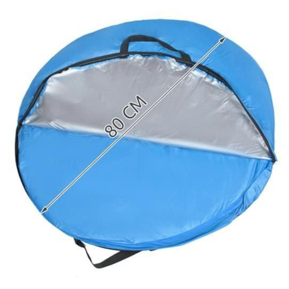 ISO TRADE Strandmuschel Strandzelt 220x120x100cm, Personen: 2 (Zelt für den Strand, 1 tlg., Strandmuschel), Zelt Strand Meer Sonnenschutz