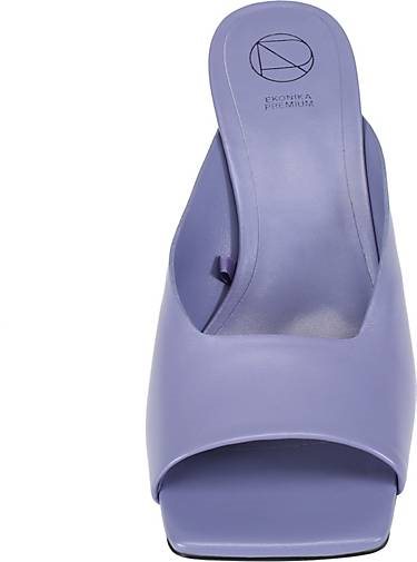 ekonika Mules mit offener Karree-Spitze