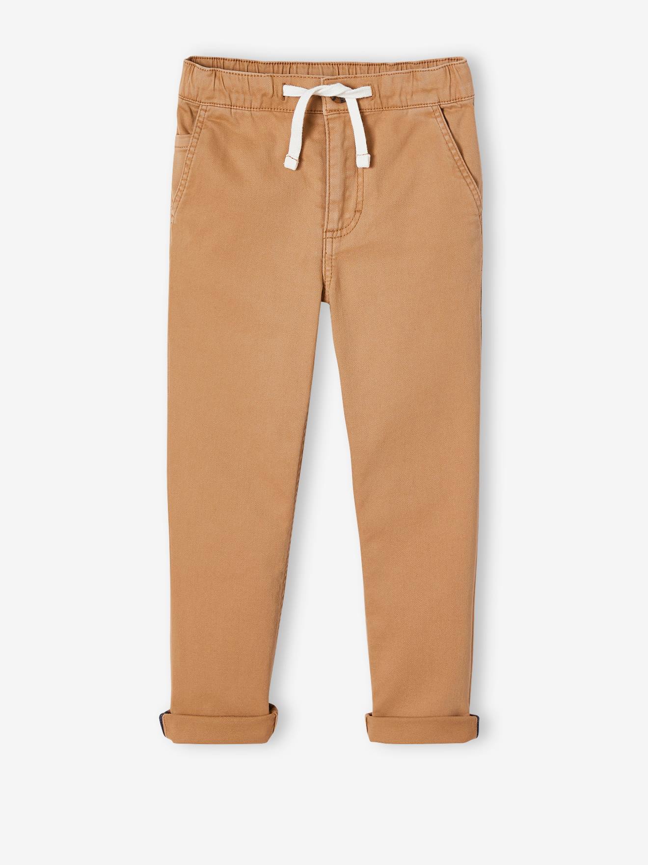 Pantalon chino facile à enfiler garçon beige