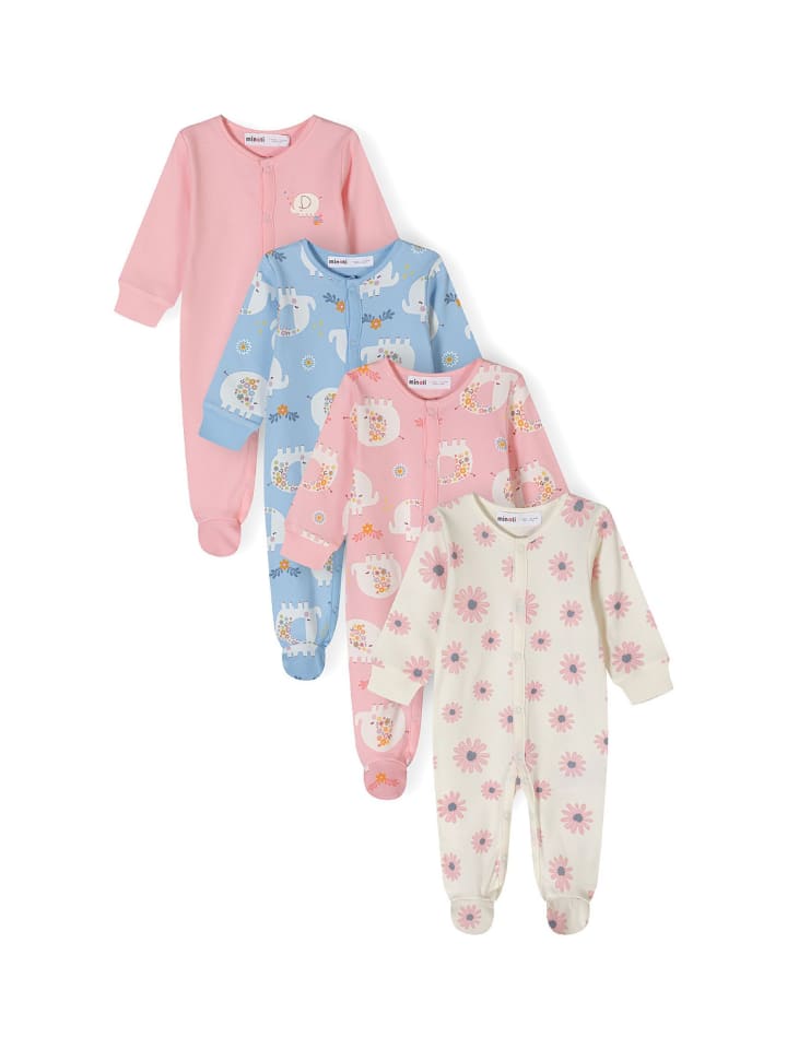 Minoti 4er. Set: Strampler 24babypack5 in hellpink günstig kaufen