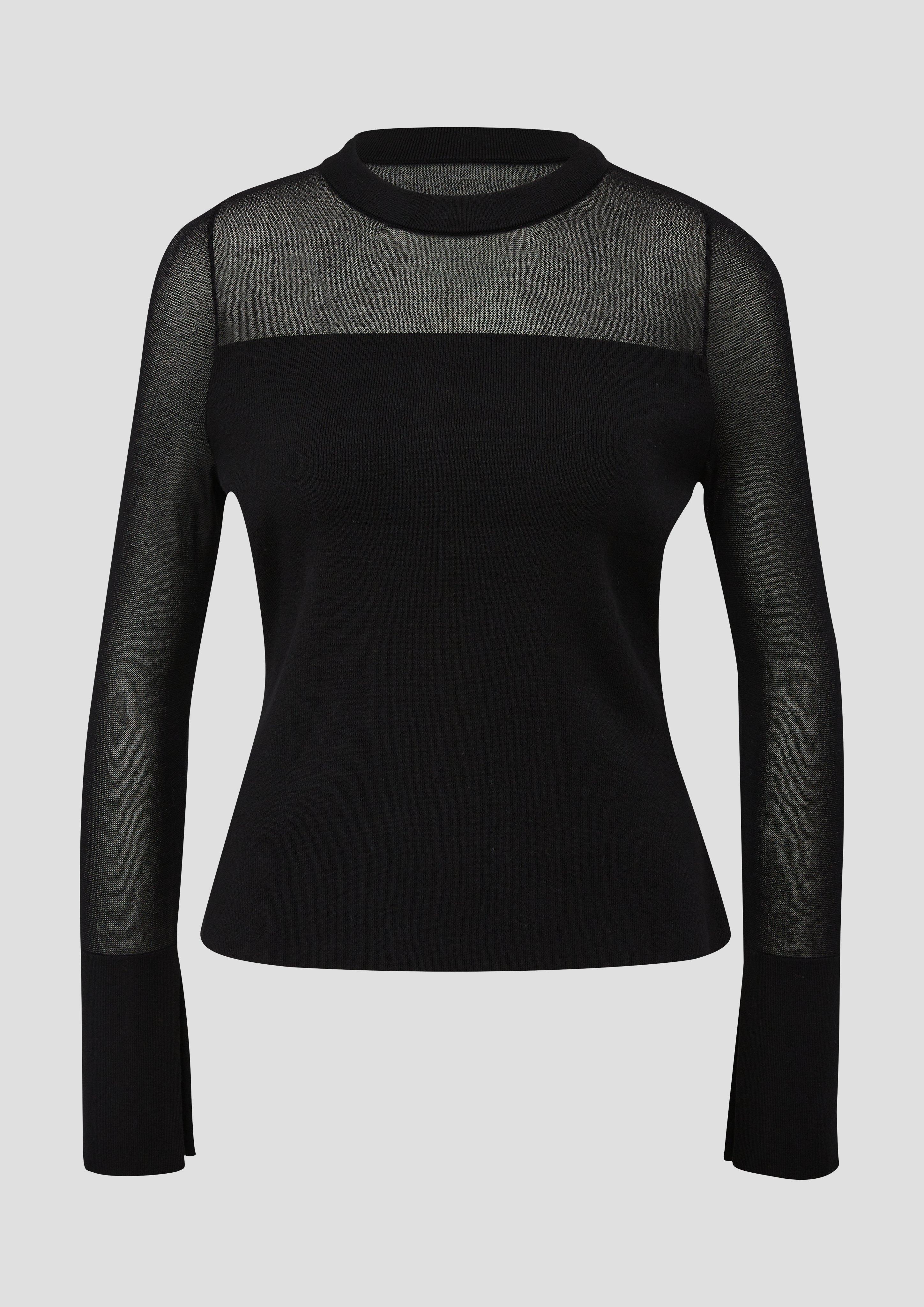 Strickpullover im semi-transparentem Fabricmix  2137679-9999