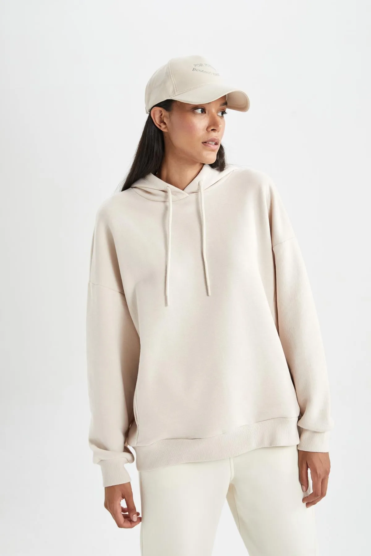 DeFacto  Dickes Sweatshirt mit Kapuze in Übergröße A4445ax23au