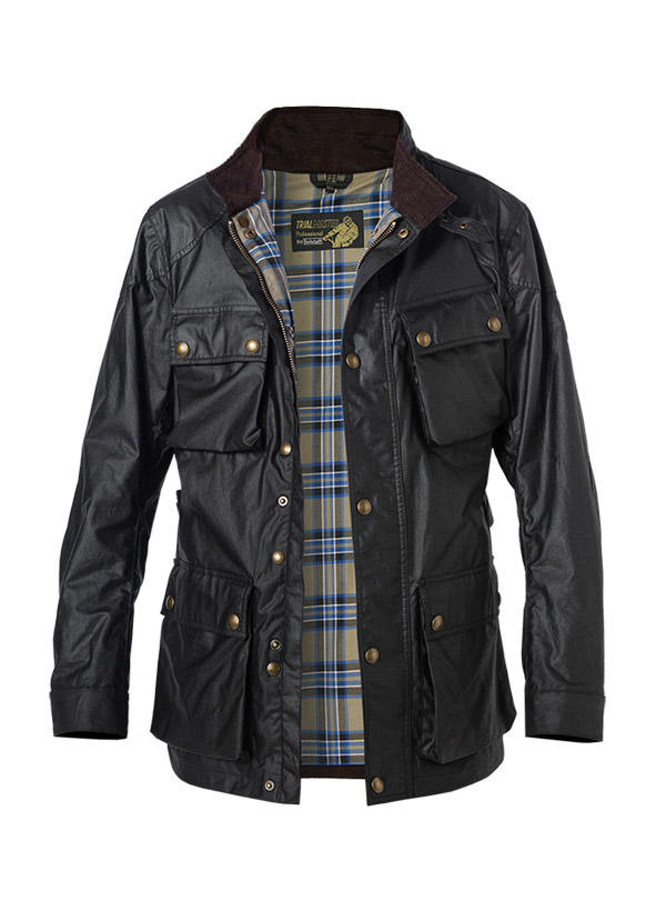 BELSTAFF, Fieldjacket Trialmaster, Baumwolle gewachst, schwarz