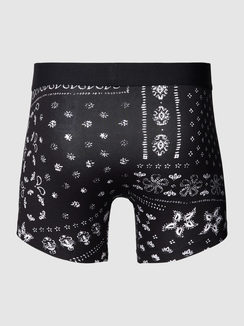 Trunks mit Label-Bund Modell 'BANDANA' im 2er-Pack in schwarz
