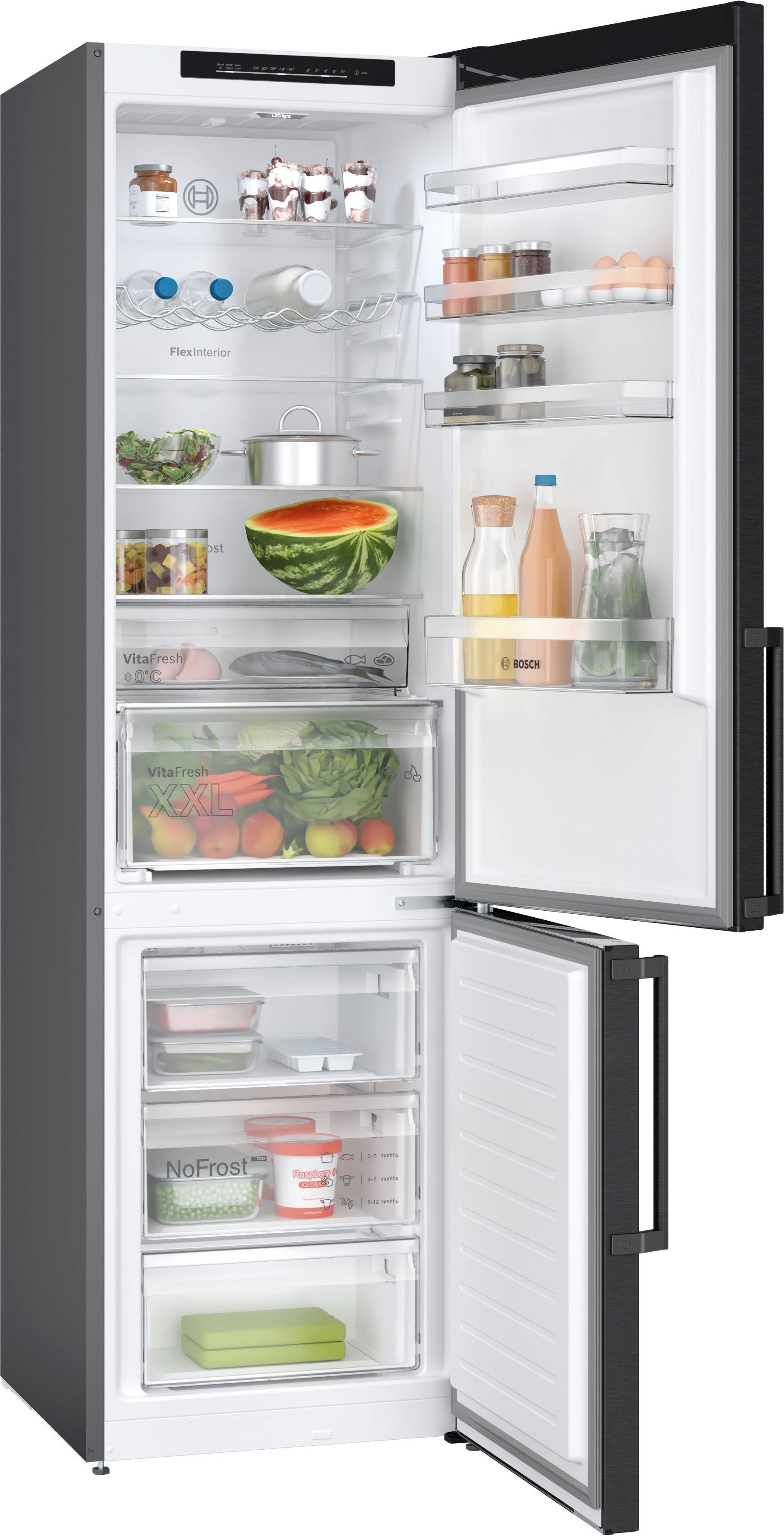 BOSCH Kühl-/Gefrierkombination KGN39OXBT, 203 cm hoch, 60 cm breit