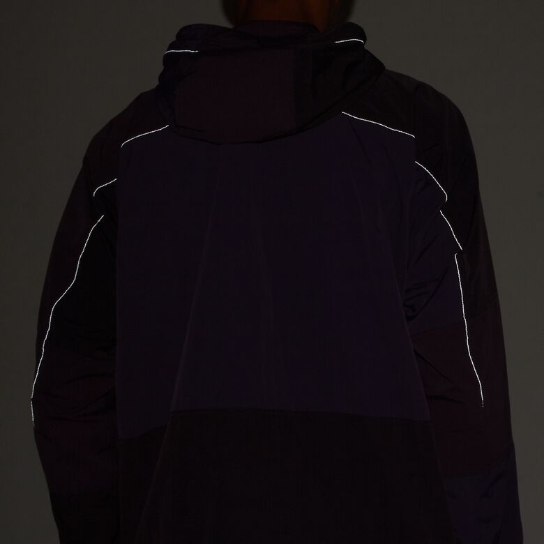 Gramicci x And Wander Patchwork Wind Hoodie multi purple