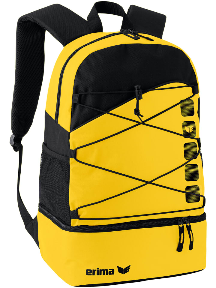 erima Club 5 Multifunktionsrucksack mit Bodenfach in gelb/schwarz günstig kaufen onesize