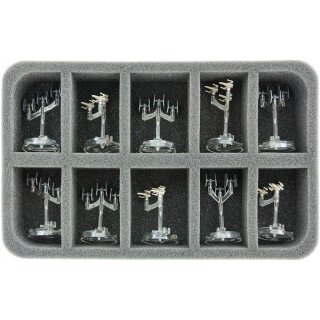 Feldherr 50 mm Half-Size Schaumstoffeinlage mit 10 Fächern