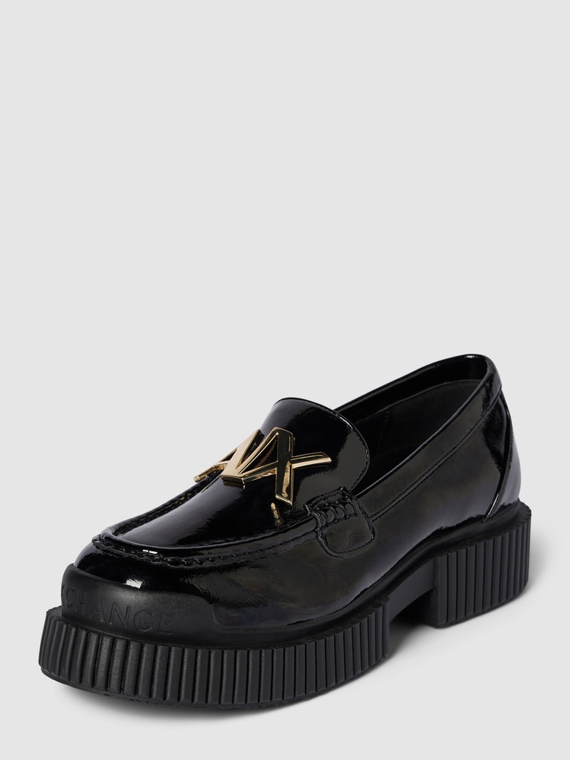 Penny-Loafer mit Logo-Applikation Modell 'EDDIE' in schwarz