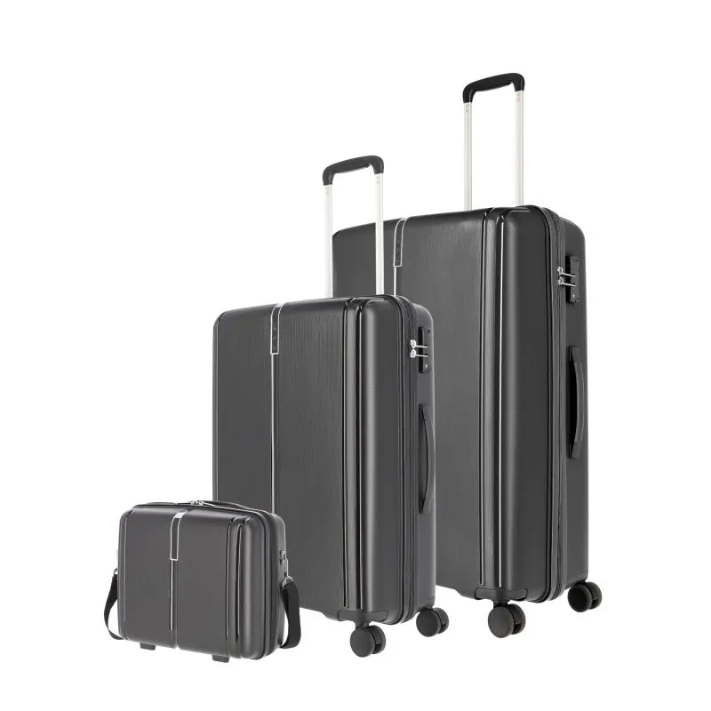 Travelite VAKA Kofferset M\/L und Beautycase - schwarz