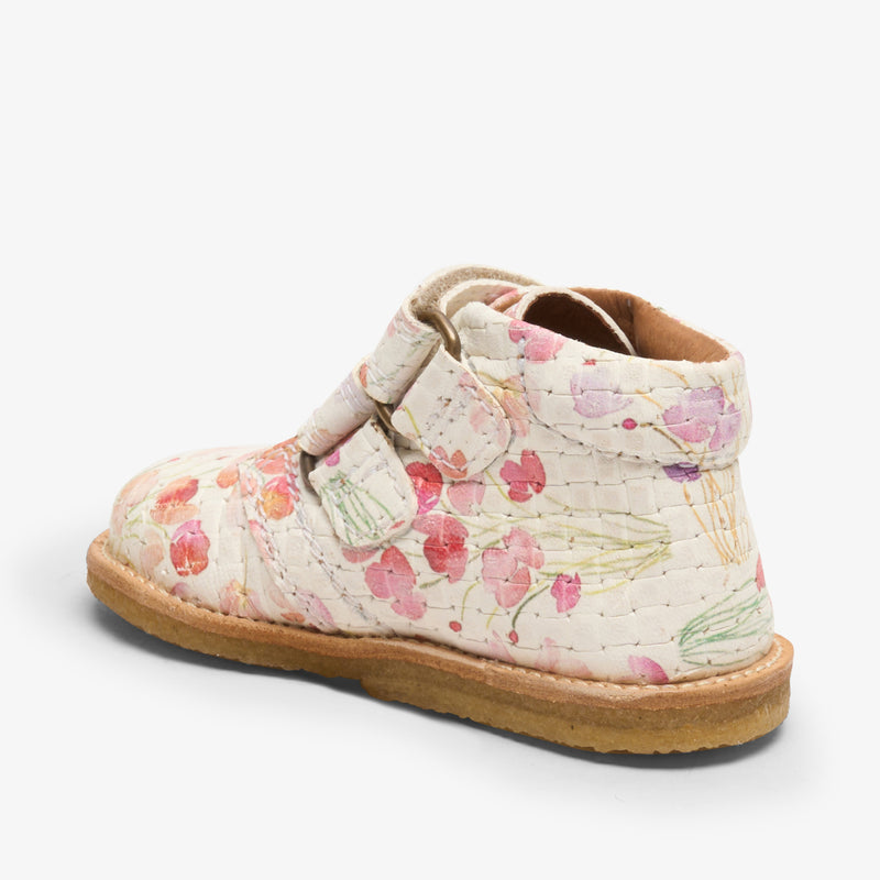 tue v flower print white - Weiß