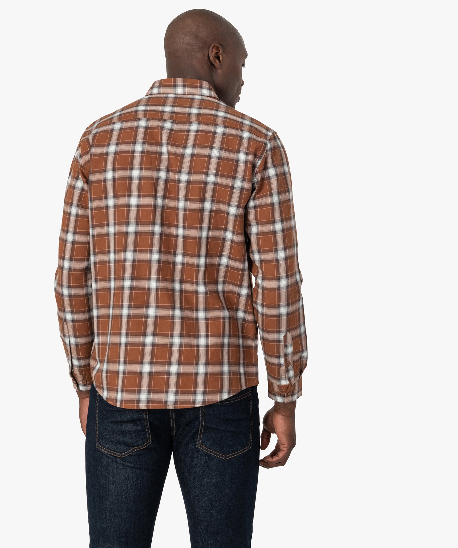 Chemise homme à carreaux - Coupe Regular marron | GEMO