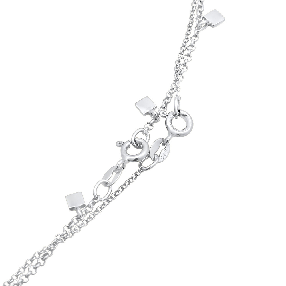 Elli Elli Collier Femmes Ensemble Choker Couches Plaquette Look Géo en Argent Sterling collier