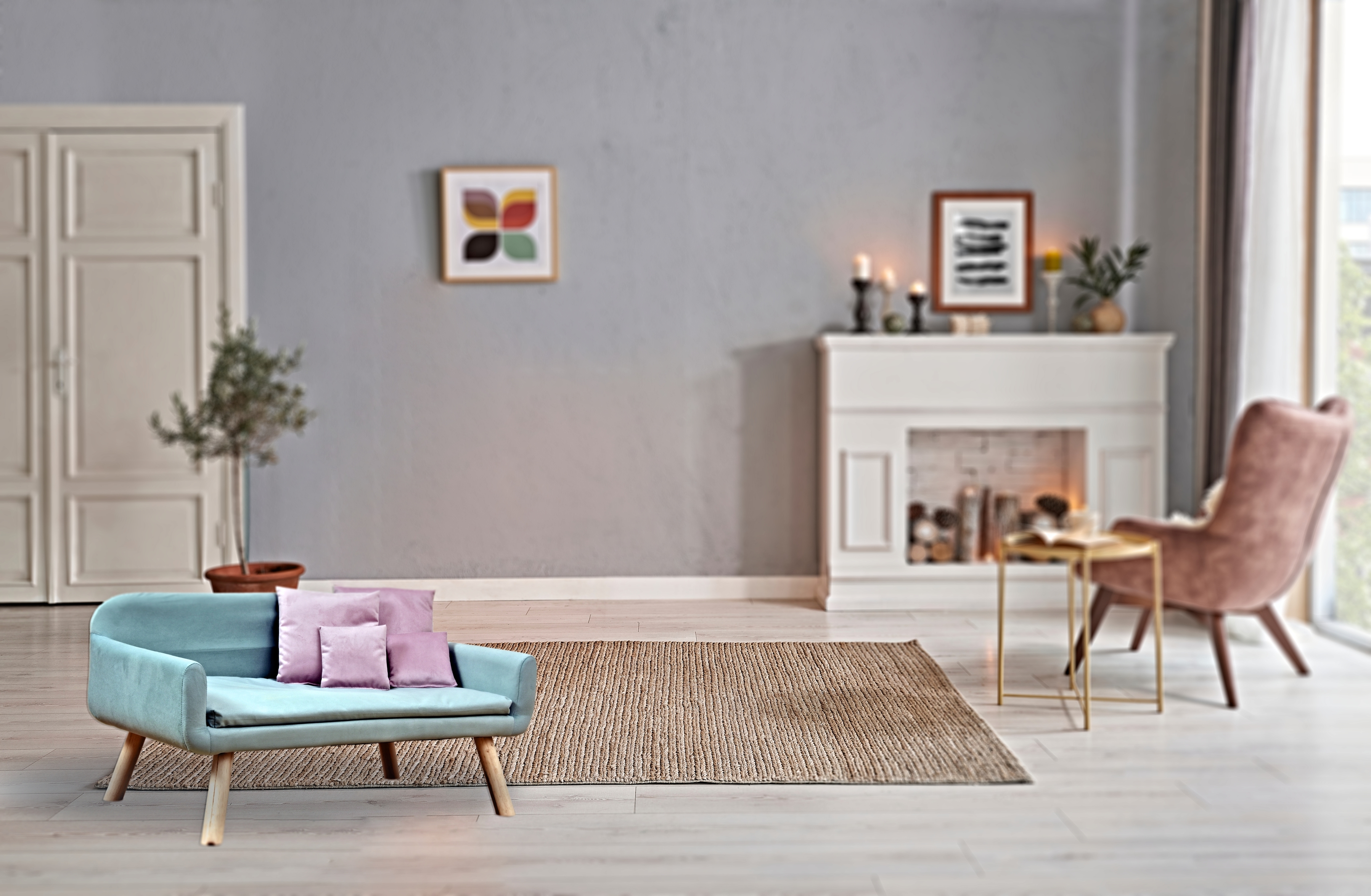 Rohrschneider Hundesofas Rohrschneider Hundesofa Chicago mit Gratis-Beigabe hellblau