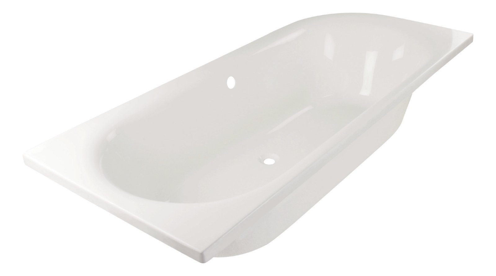 aquaSu Badewanne OVO II, Weiß, 180 x 80 cm, Acryl, Duobadewanne, 800952