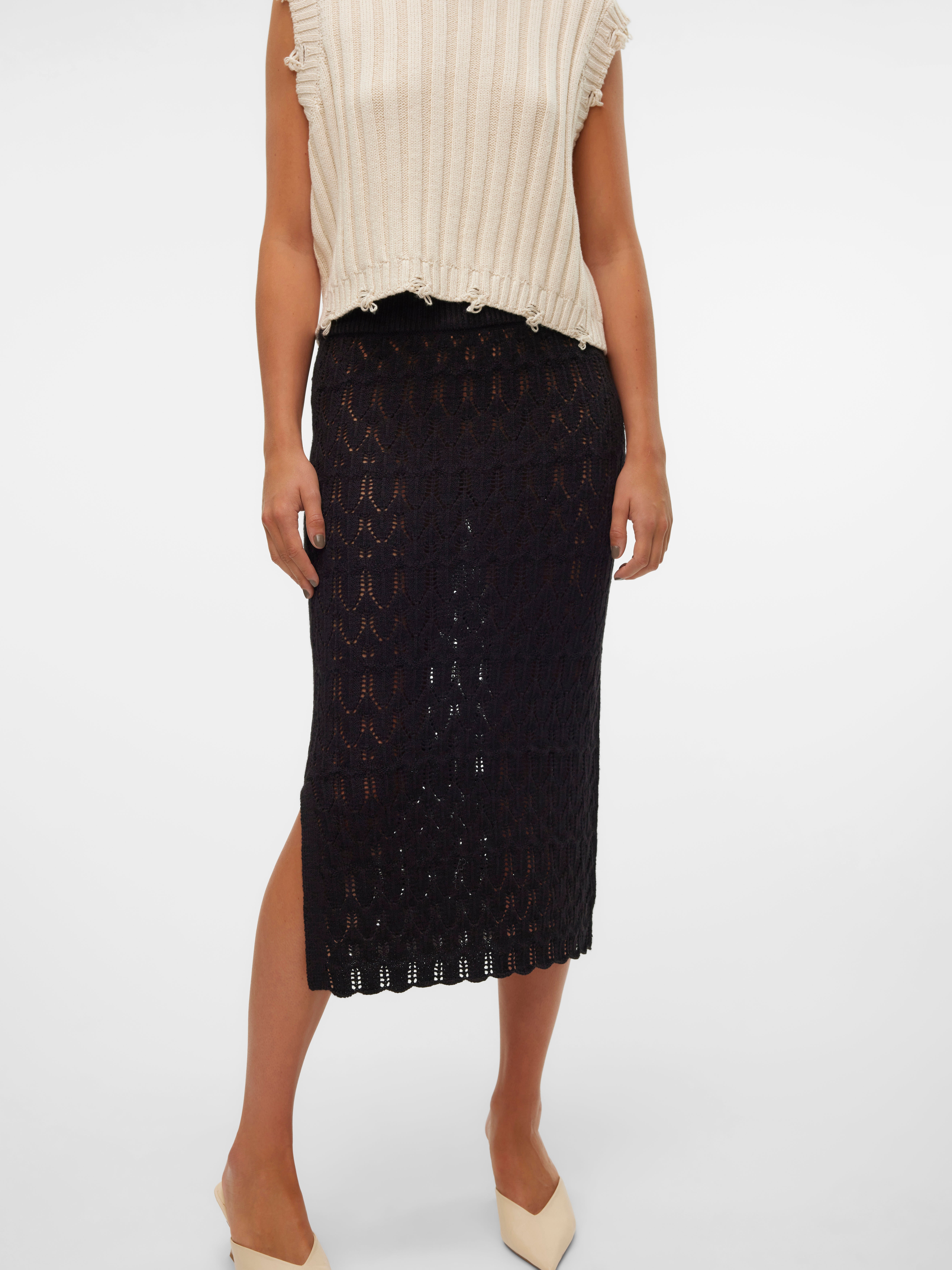 VMFABIENNE Hohe Taille Langer Rock