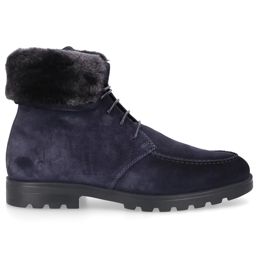 Santoni - Stiefeletten 17891 Veloursleder - blau