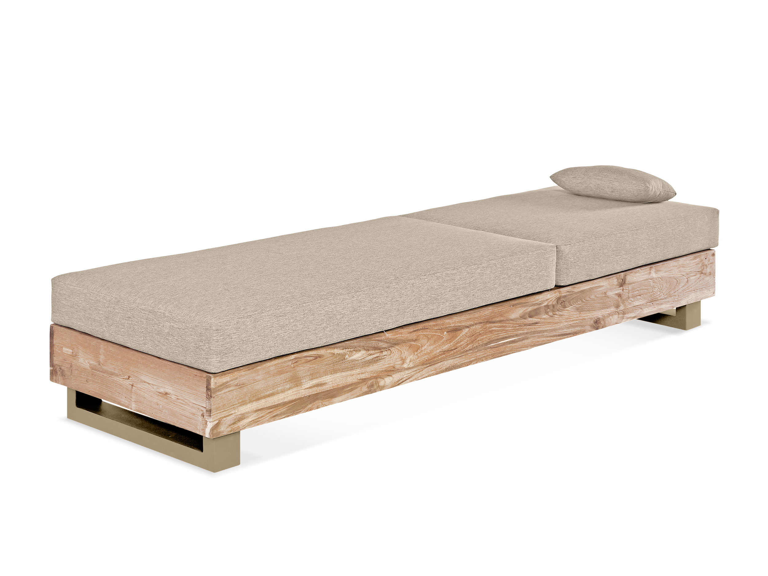 OUTDOORGartenliege Teak Weiss