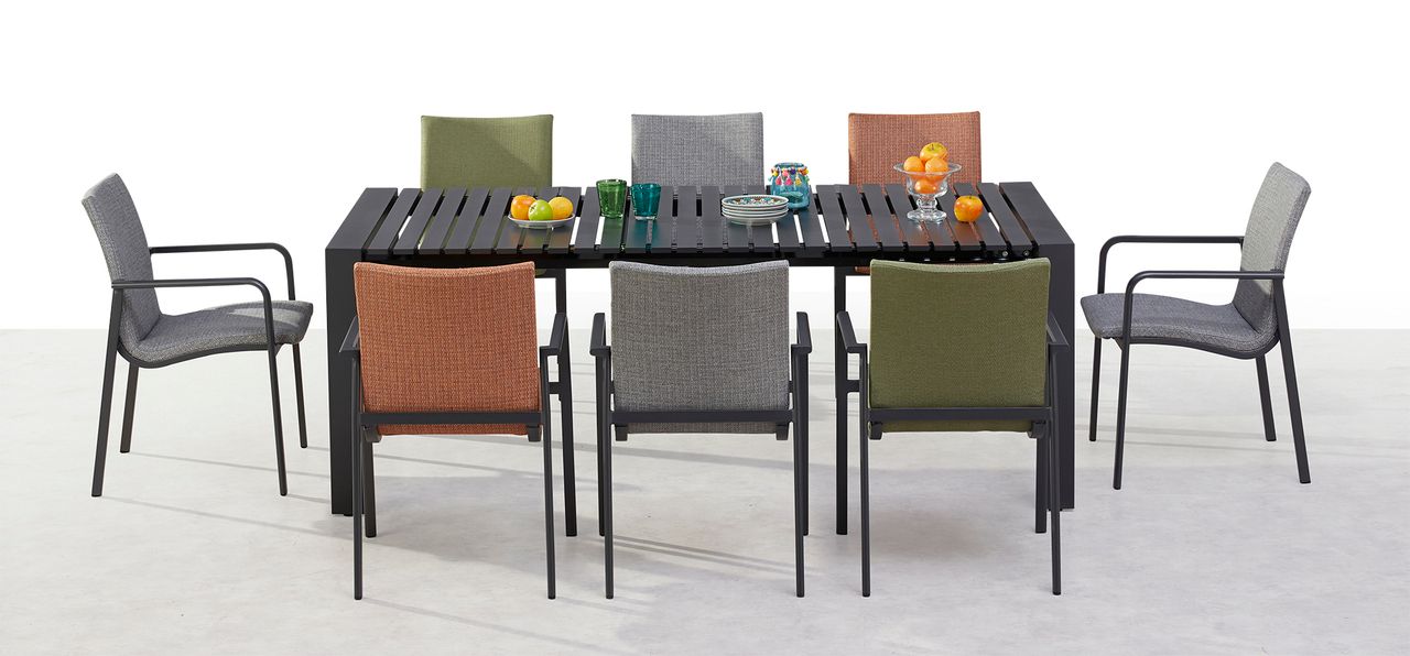 BEST Ausziehtisch Langreo 213/269x100cm anthrazit/ALU
