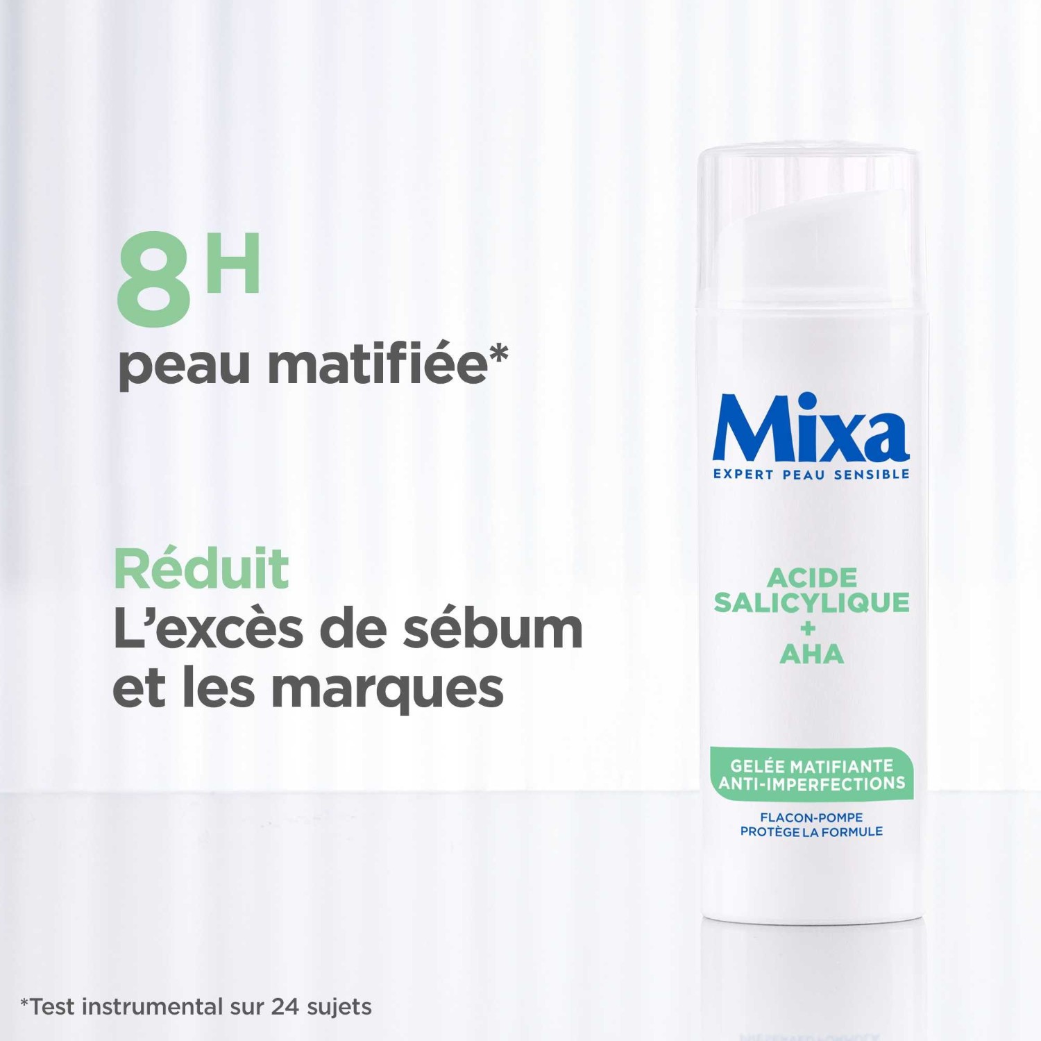 Mixa Mattító Bőrtökéletlenségek Elleni Gél Szalicilsavval és Alfa-hidroxisavval
