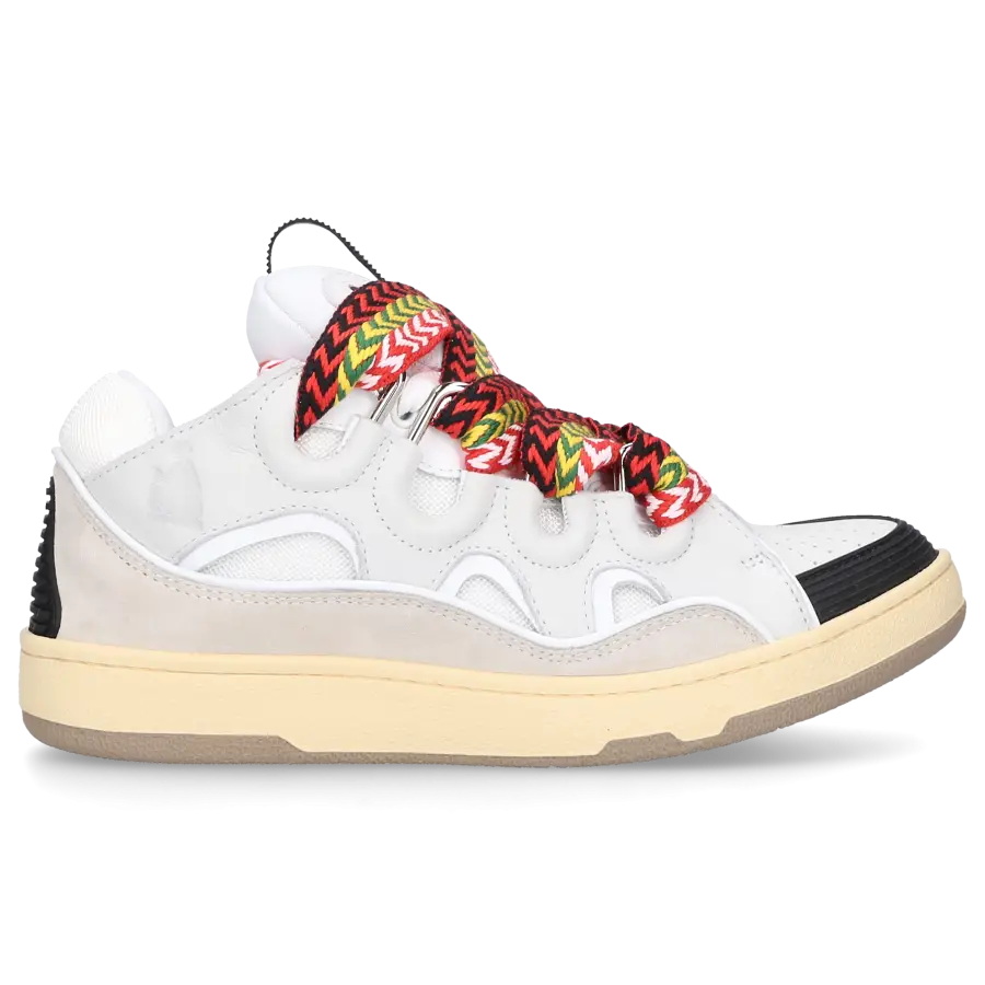 Lanvin - Sneaker low CURB Veloursleder - weiß