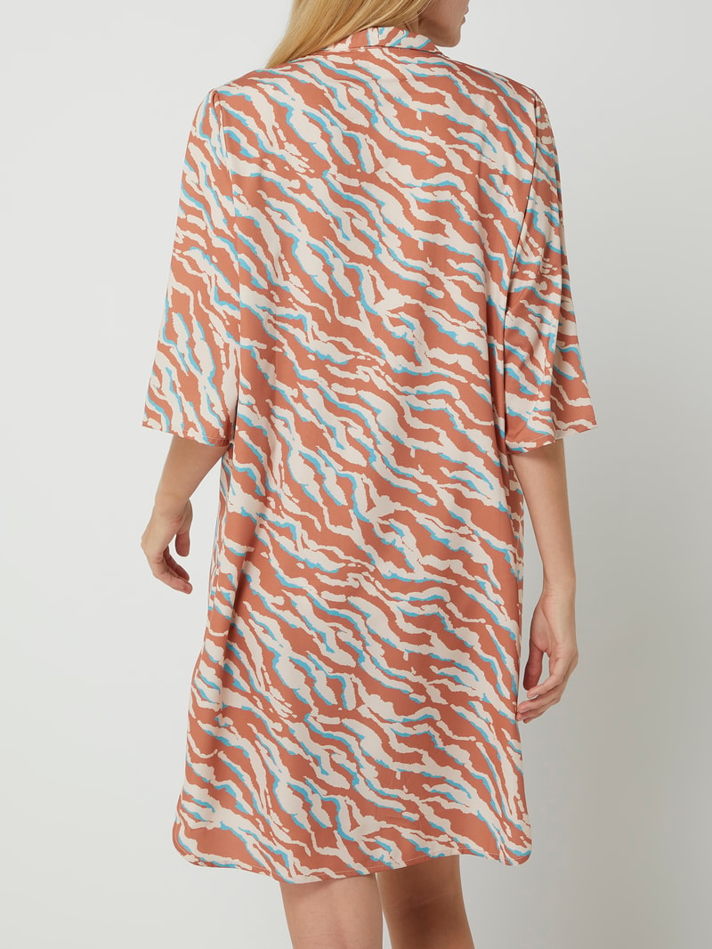 Kimono mit Streifenmuster Modell 'Sophia' in orange
