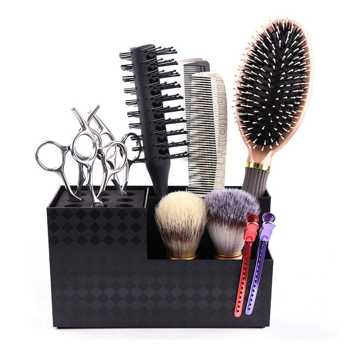 ZmdecQna Kosmetikkoffer Friseurwerkzeuge Aufbewahrungsbox für Hairstyling Kämme Bürsten