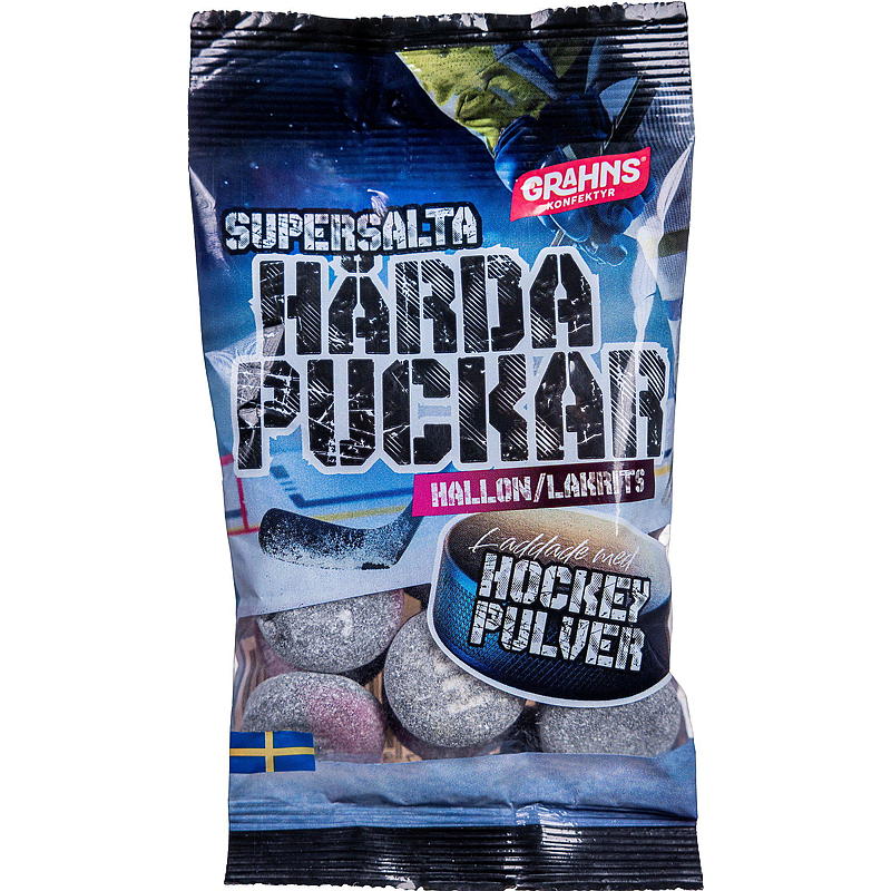 Supersalta pukker 70 g hallon lakrits