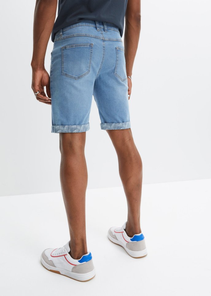 Stretch-Jeans-Bermuda, Regular Fit