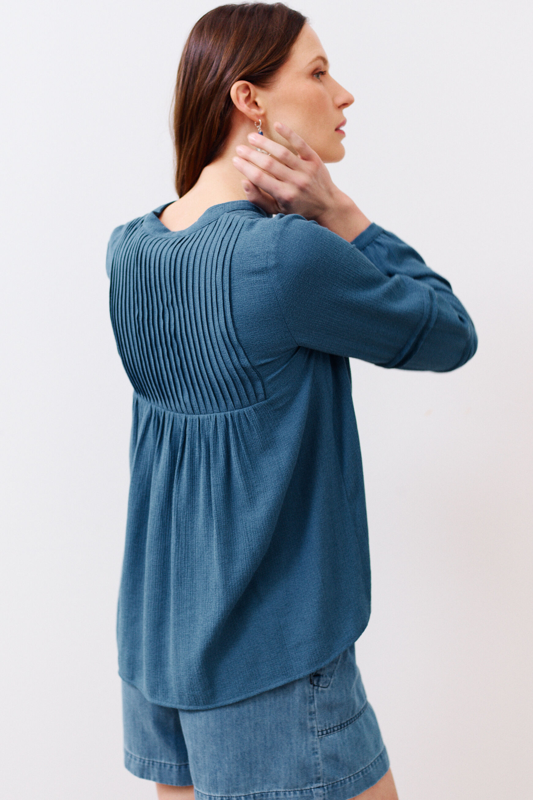 chemisier lea bleu femme