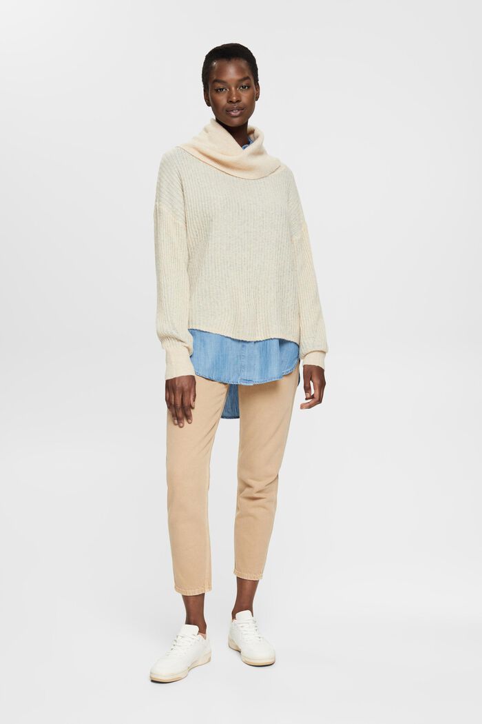 Turtleneck-Pulli aus Wollmix