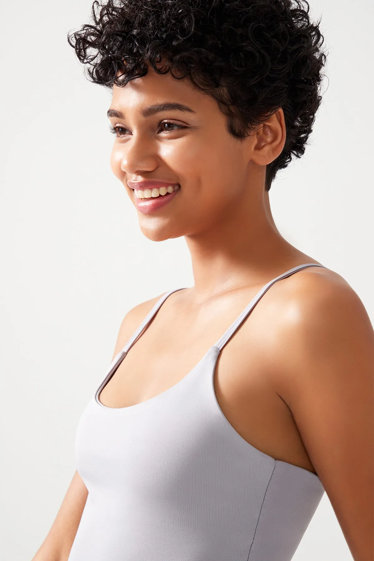 LOS OJOS  Graue Träger für Damen mit leicht unterstützten, abgedeckten Sport-BH-Trägern