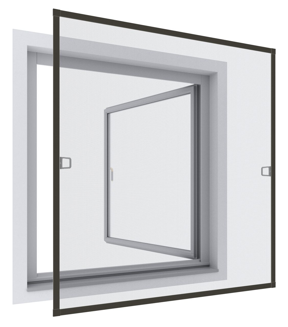 Powertec Insektenschutz -Fenster 100x120cm Anthrazit