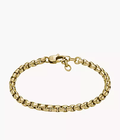 Fossil Gliederarmband Ellis Core Chains Edelstahl goldfarben