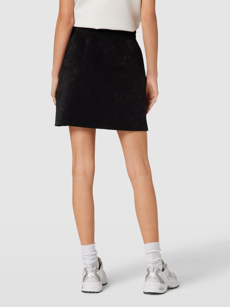 Minirock mit Label-Print Modell 'EUPHEMIA' in schwarz