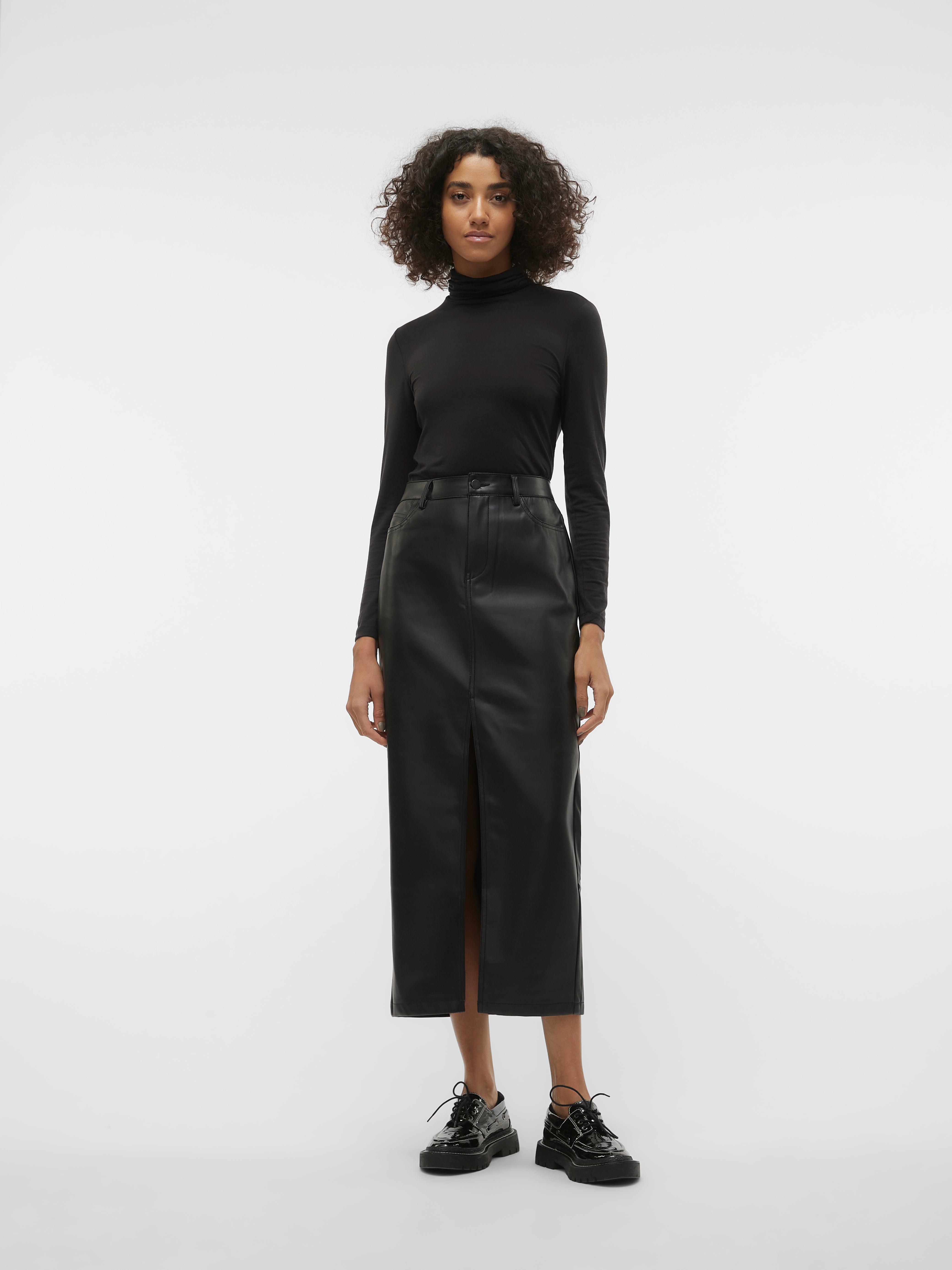 VMBEVERLY Hohe Taille Langer Rock