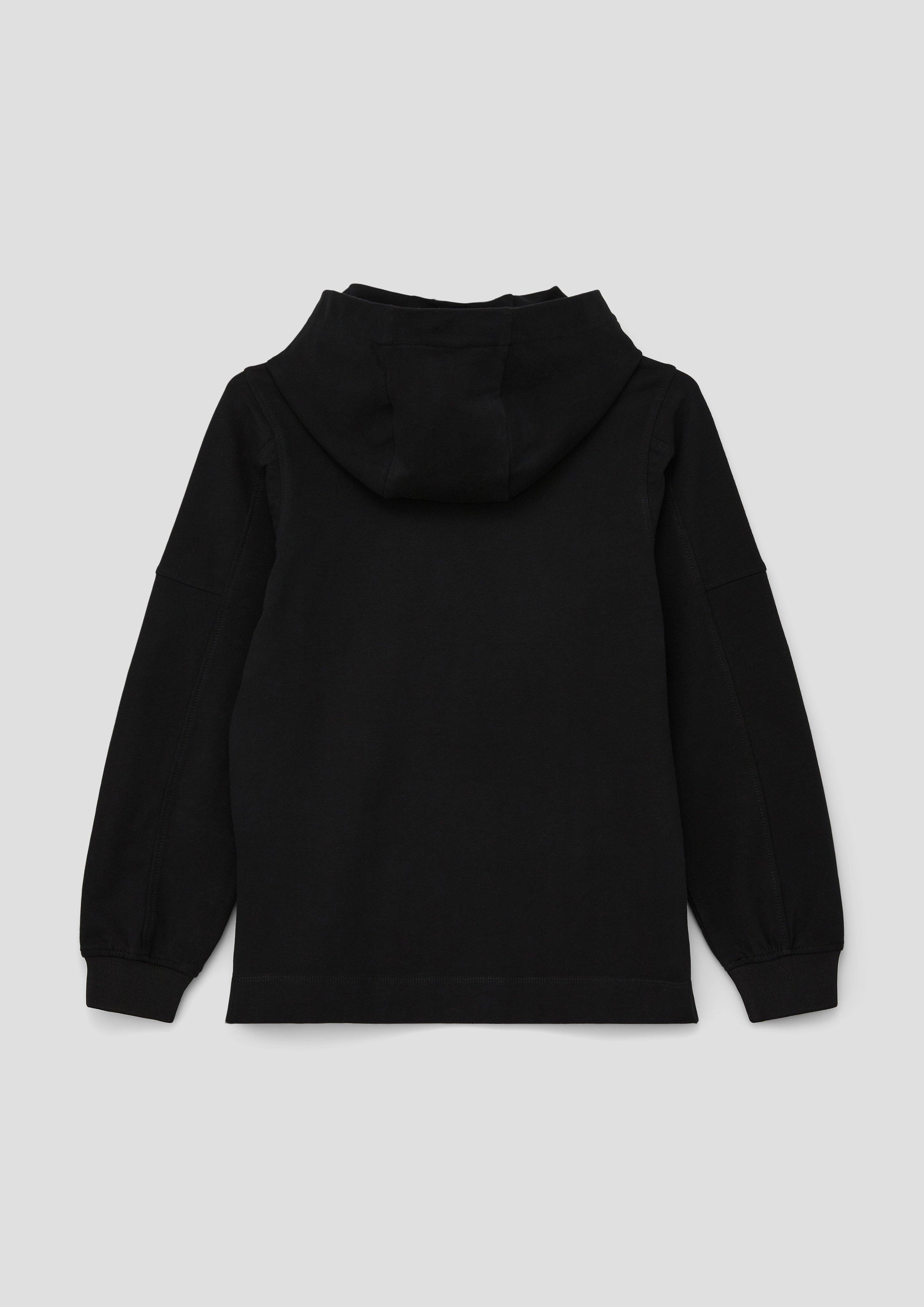 Kapuzensweatshirt mit Teilungsnähten  2134026-9999