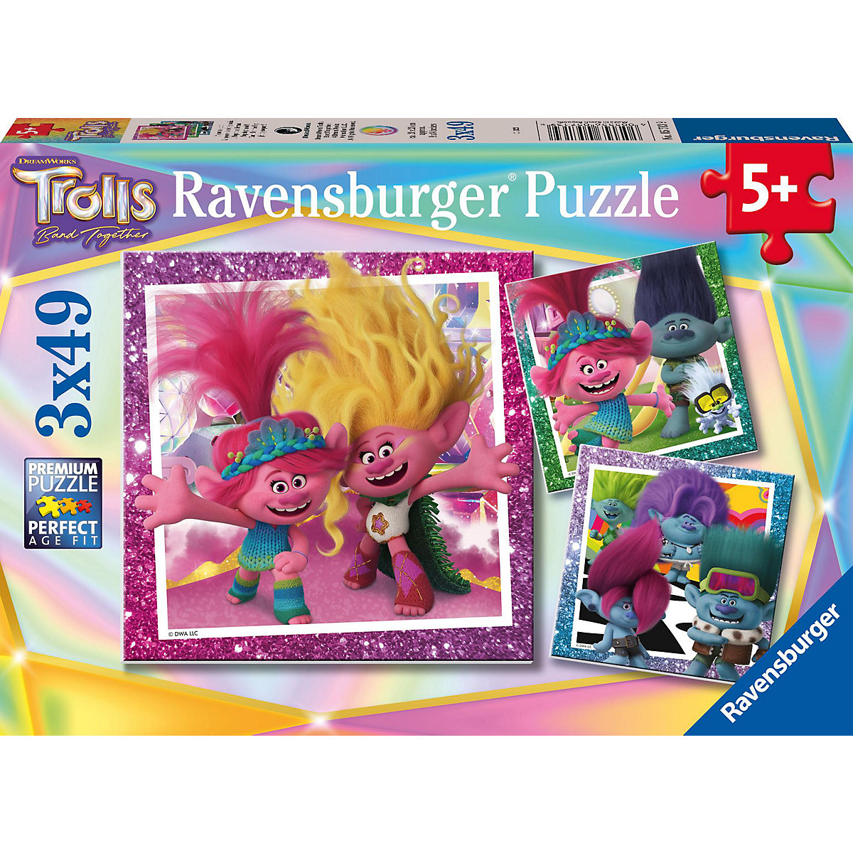 Puzzles Trolls 3, 3 x 49 Teile