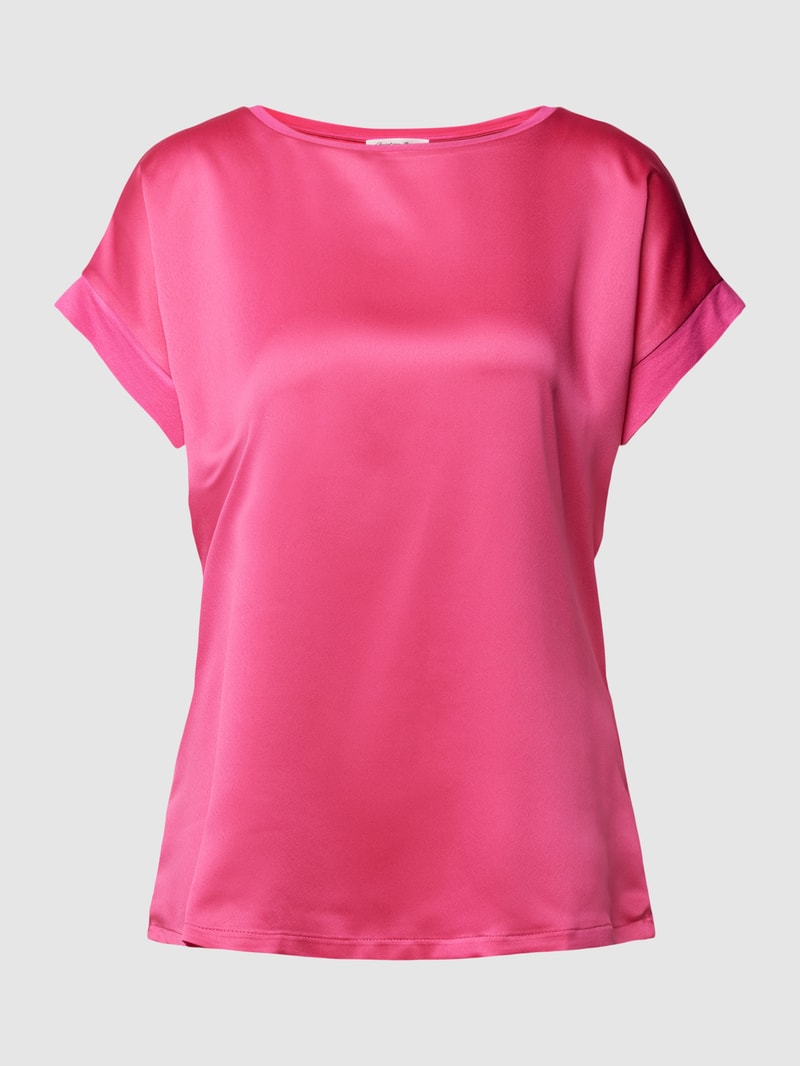 T-Shirt in Satin-Optik in pink