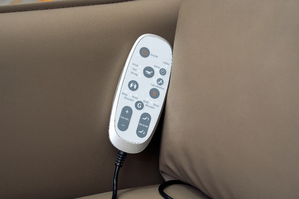 Happy Home Elektrischer Schaukel- und Massagesessel mit Heizfunktion, Beinanhebung & Airbag HWP74-BRN braun