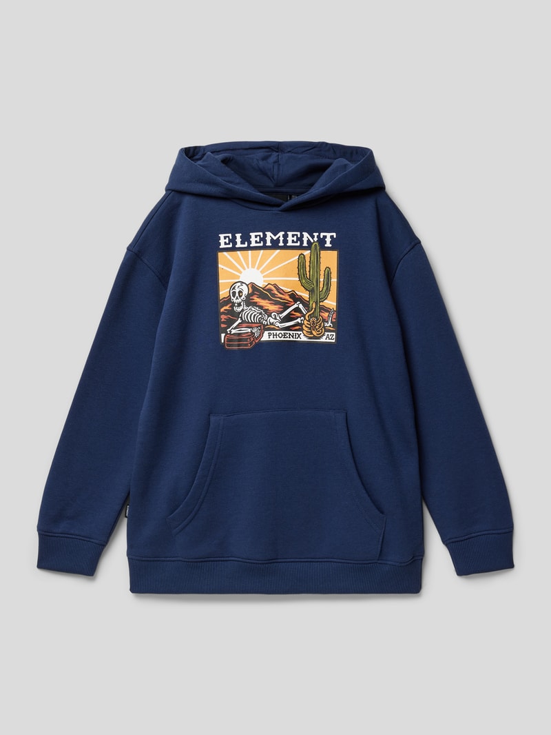 Hoodie mit Känguru-Tasche in marineblau