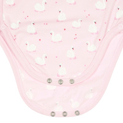Wickelbody langarm, rosa für Mädchen