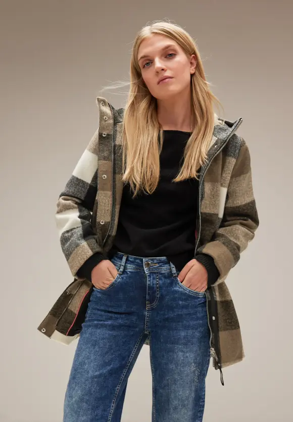 Street One Hoodie Karojacke mit Kapuze