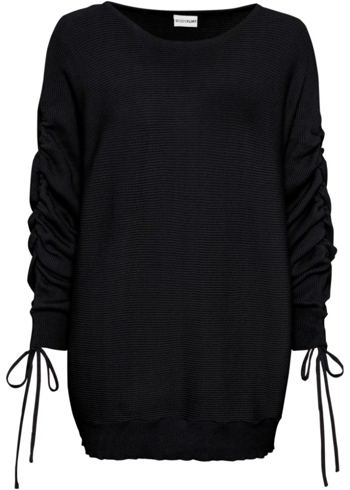 Pullover mit gerafften Ärmeln