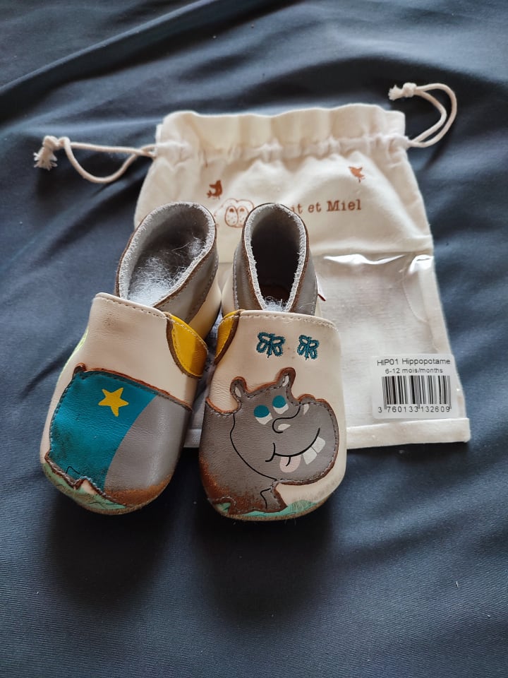 Lait et Miel Leder-Krabbelschuhe 