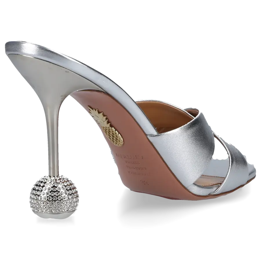 Aquazzura - Sandalen YES DARLING 95 Kalbsleder - silber