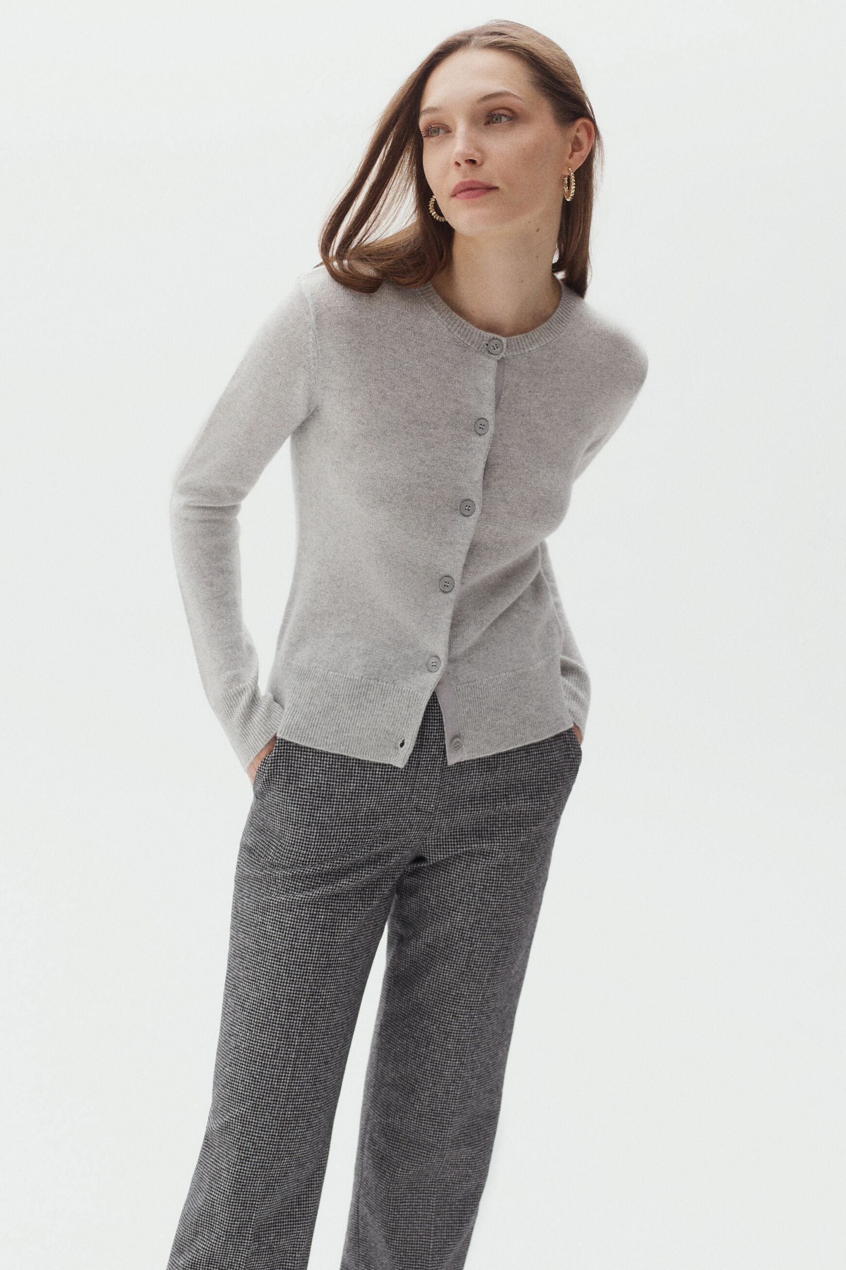 cardigan Carola gris clair femme