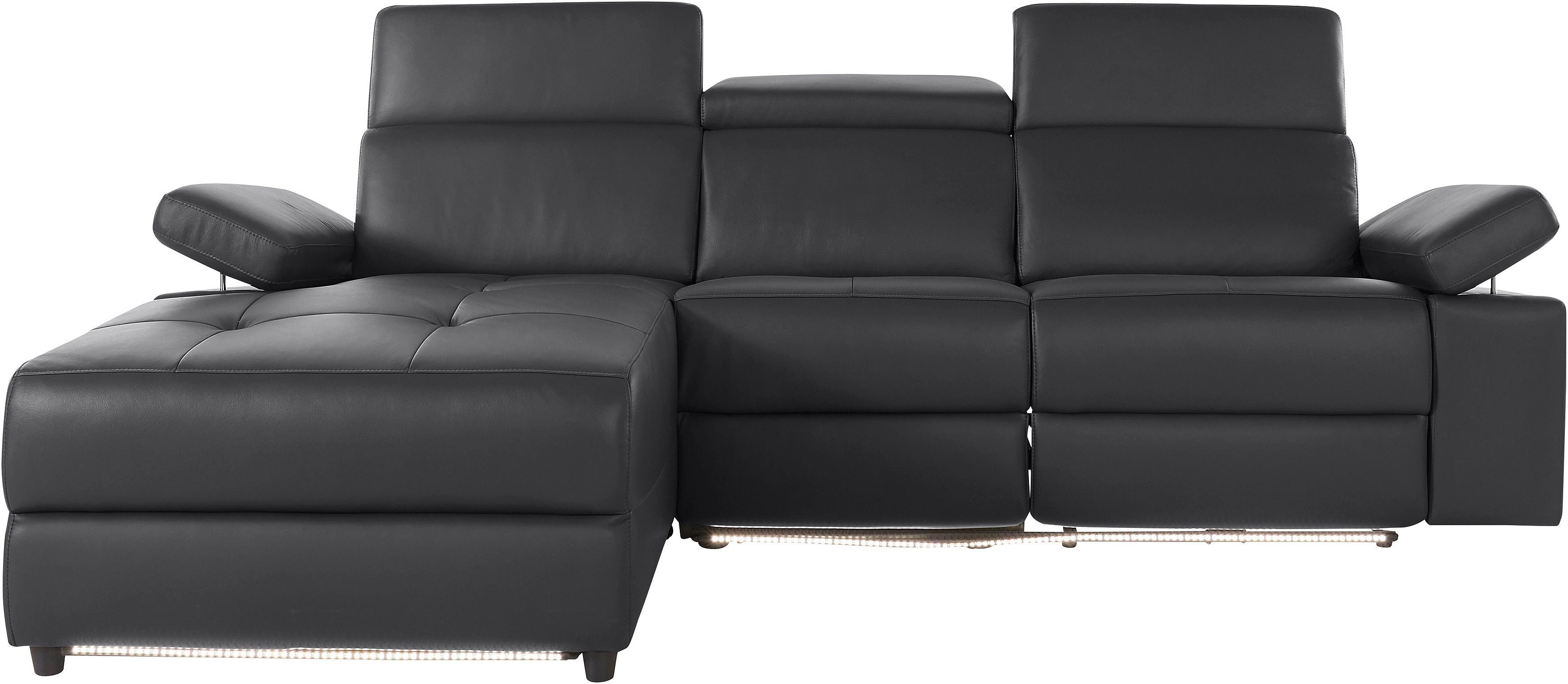 Places of Style Ecksofa Kilado, mit Relaxfunktion, verstellbarer Armlehne, Kopfteilverstellung