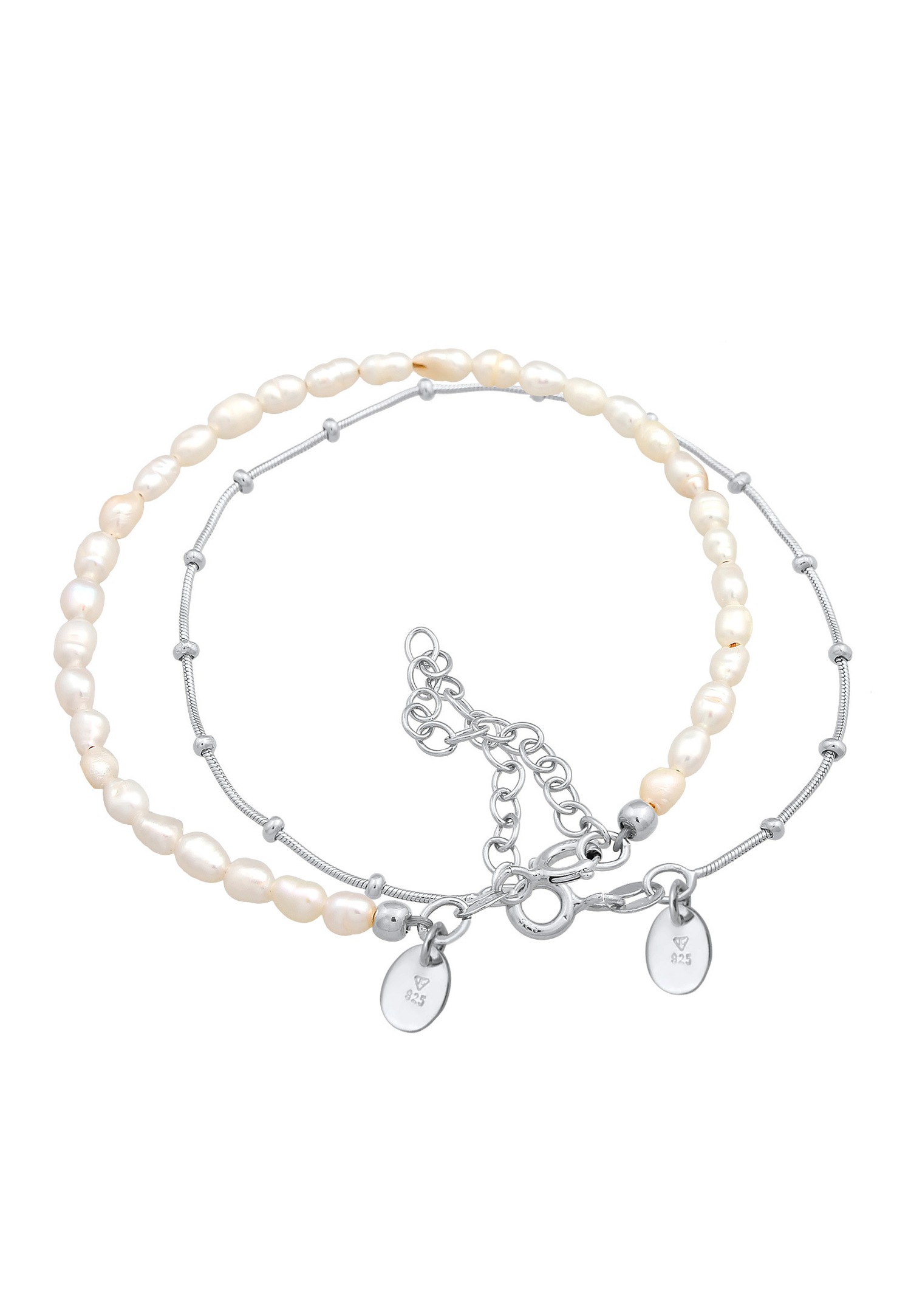 Set di 2 palline da baseball Elli PREMIUM da donna con perle coltivate d'acqua dolce in argento sterling 925