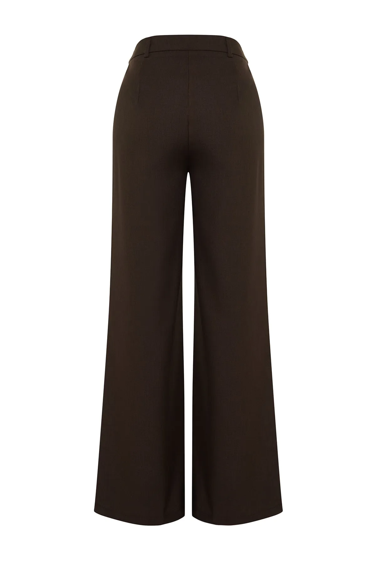 Trendyol Collection  Braune, plissierte Webhose mit weitem Bein TWOAW22PL0475
